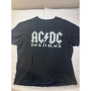 AC/DC Back in Black Graphic Band T-Shirt Black Mens XL 2021 C-Life Group